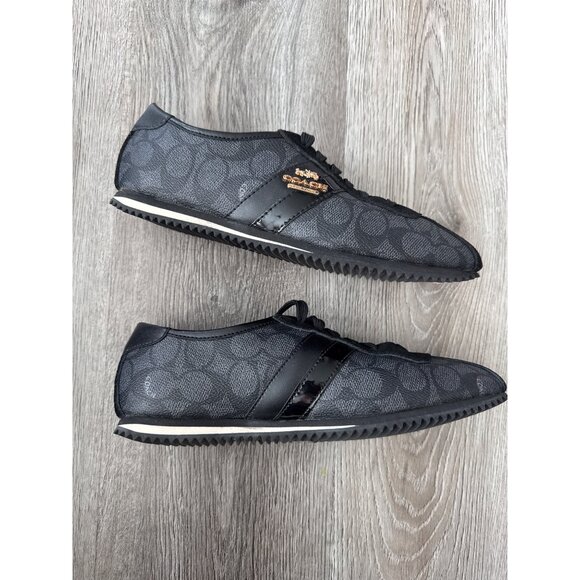 Coach Shoes Ivy Signature Pebble in Black/Smoke NEW Size 7 - Picture 7 of 10